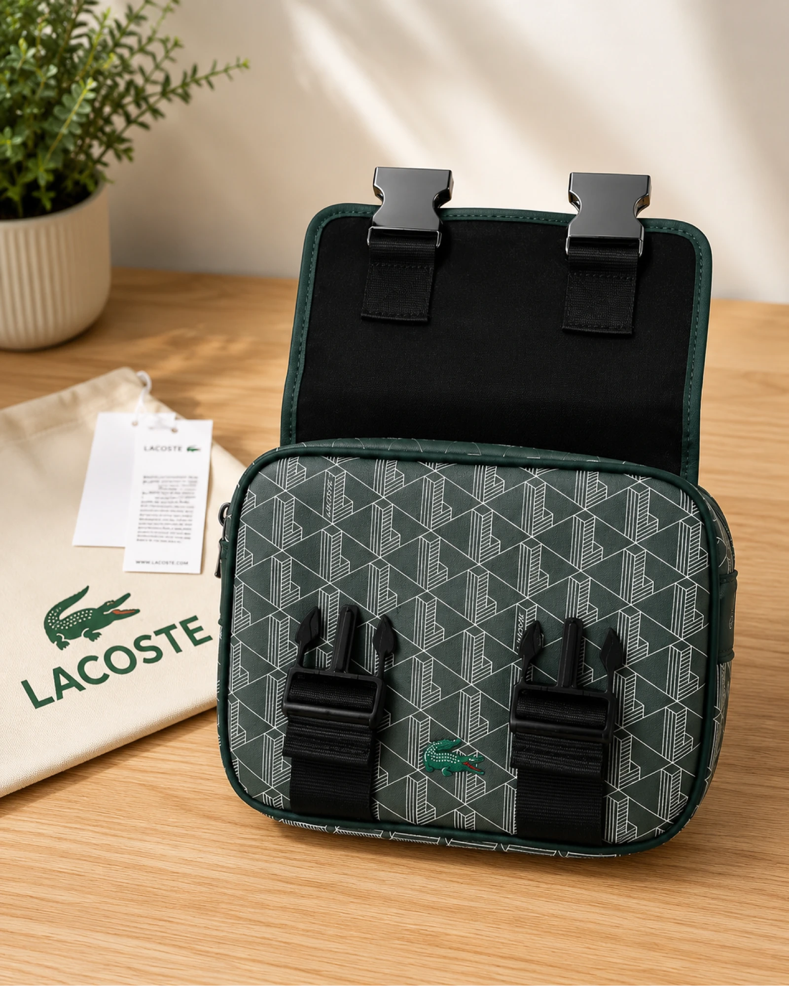 Lacoste Groene Monogram Schoudertas – photo 2